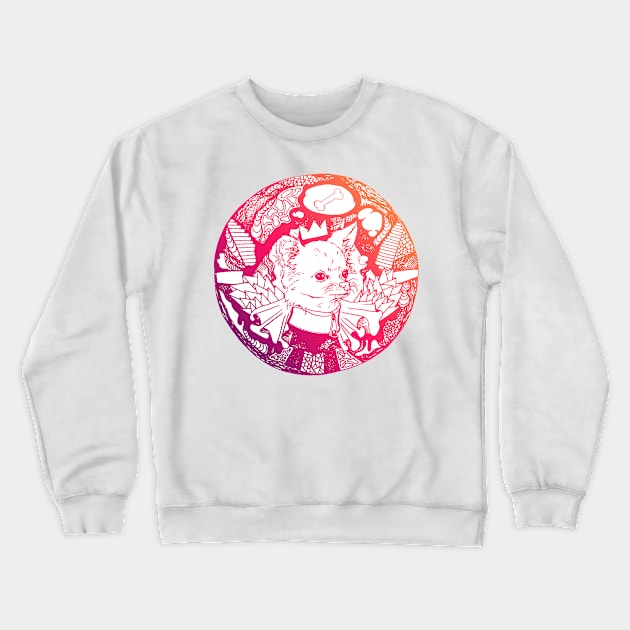 Sunset Sky Circle of the Chihuahua Crewneck Sweatshirt by kenallouis